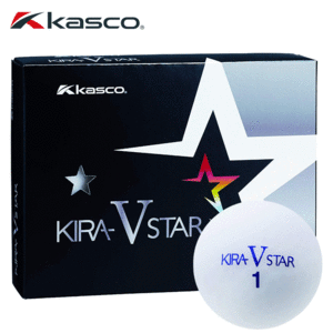 kasco ゴルフボール KIRA V STAR 【キャスコ】【キラ】【カラーボール】【1ダース】【12球】【ホワイト】【GolfBall】