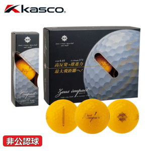 kasco Zeusimpact 3【キャスコ】【ゼウスインパクト】【ボール】【非公認球】【1ダース】【12球】【オレンジ】【GolfBall】