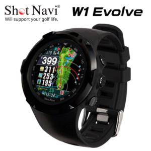 ShotNavi W1 Evolve 【ショットナビ】【エボルブ】【ゴルフ】【GPS】【距離測定器】【腕時計】【ブラック/ブラック】【GPS/測定器】