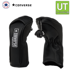 converse CV HEAD COVER ユーティリティ用 ヘッドカバー 【コンバース】【ゴルフ】【UT】【BLACK】【HeadCover】