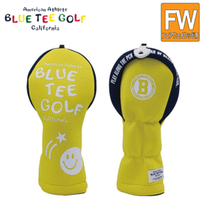 BLUE TEE GOLF フェアウェイウッド用 ストレッチ スマイル ヘッドカバー【ブルーティーゴルフ】【HC-034】【FW用】【イエロー】