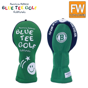 BLUE TEE GOLF フェアウェイウッド用 ストレッチ スマイル ヘッドカバー【ブルーティーゴルフ】【HC-034】【FW用】【グリーン】
