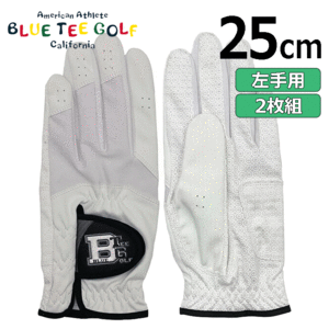 BLUE TEE GOLF　SUPER GROP GLOVE BTG-GL004 【ブルーティーゴルフ】【左手用】【2枚組】【ホワイト/ホワイト】【25cm】【Glove】