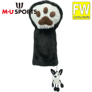 M・U SPORTS ふわふわボア 肉球 フェアウェイウッド ヘッドカバー 703J2512【MUスポーツ】【FW用】【ブラック】【HeadCover】