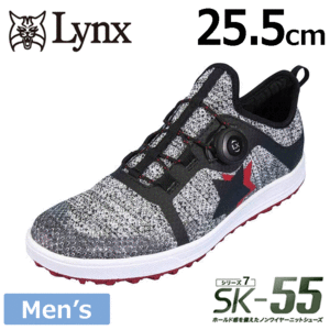 Lynx ゴルフシューズ SK-55 【リンクス】【ゴルフ】【シューズ】【スパイクレス】【サイズ：25.5cm】【カラー：グレー】