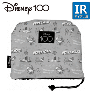 Disney100 アイアン用 ヘッドカバー 73220-430-0401【ディズニー】【100周年】【数量限定】【アイアンカバー】【モノクロ】【HeadCover】