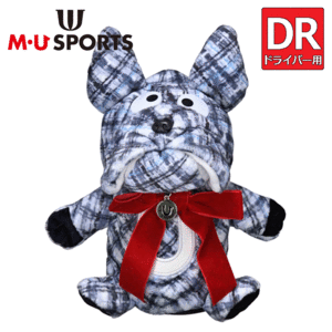 M・U SPORTS バイアスチェック柄 ドライバー用 ヘッドカバー 703J6502【MUスポーツ】【DR用】【ブラック】【アーモ】【HeadCover】