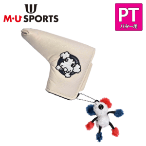 M・U SPORTS 相良刺繍トンネルモチーフ ピンタイプ パターカバー 703J6520【MUスポーツ】【ピン型】【アイボリー】【HeadCover】