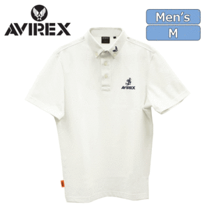 AVIREX GOLF シーズナル 半袖ポロシャツ AVXBB1-15M【アヴィレックス】【ゴルフ】【半袖】【ポロシャツ】【ホワイト】【Mサイズ】【Wear】