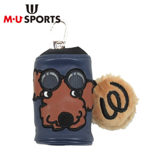 【レディース】M・U SPORTS ボールポーチ 703V1904S【MUスポーツ】【ボールケース】【ゴルフボール】【ネイビー】【RoundItem】