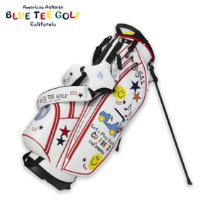 BLUE TEE GOLF スマイル＆カート スタンドキャディバッグ 9型 BTG-CB008 【ブルーティーゴルフ】【ホワイト/レッド】【CaddyBag】