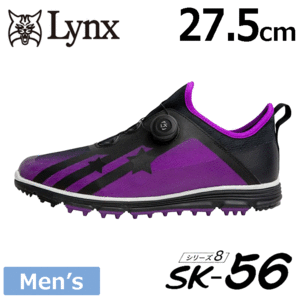 Lynx ゴルフシューズ SK-56【リンクス】【ゴルフ】【シューズ】【スパイクレス】【サイズ：27.5cm】【カラー：パープル】【GolfShoes】