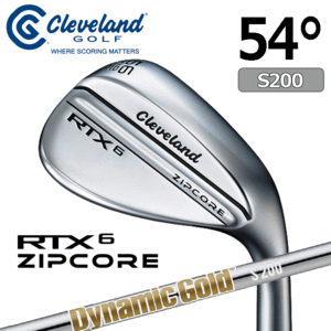 Cleveland Golf RTX 6 ZIPCORE【クリーブランド】【RTX】【ジップコア】【ツアーサテン】【DynamicGold/S200】【ロフト：54度(Mid)】