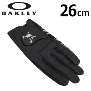 OAKLEY FOS901696 SKULL GOLF GLOVE 18.0【オークリー】【ゴルフグローブ】【左手用】【02E/Blackout】【26cｍ】【Glove】