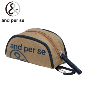 and per se ボールケース AUF7143【アンパスィ】【ゴルフ】【ボールポーチ】【ボールバッグ】【Beige】【GolfBag】