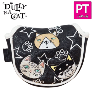 DULLY NA CAT マレット型 パター用 ヘッドカバー DN-PC02【ダリーナキャット】【PT用】【パターカバー】【ブラック】【HeadCover】