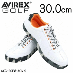 AVIREX GOLF ゴルフシューズ AVG-20FW-ACN19【アヴィレックス】【ゴルフ】【スパイクレス】【ホワイト】【30.0cm】