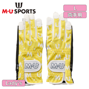 [ женский ]M*U SPORTS обе рука перчатка 703Q1804[MU спорт ][ желтый ][L размер ][GolfGlove]