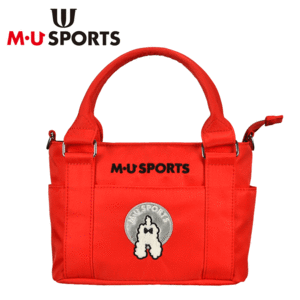 M・U SPORTS 相良刺繍トンネルモチーフ ポーチ 703J6002 【MUスポーツ】【ゴルフバッグ】【レッド】【GolfBag】