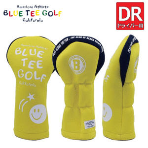 BLUE TEE GOLF ドライバー用 ストレッチ スマイル ヘッドカバー【ブルーティーゴルフ】【BTG-HC034】【HC-034】【DR用】【イエロー】