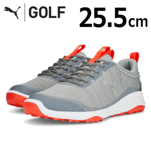PUMA FUISON PRO 377041 【プーマ】【スパイクレス】【サイズ：25.5cm】【01】【カラー：01 Gray/Silver/Red】【GolfShoes】