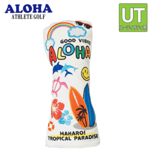 ALOHA ユーティリティ用 ヘッドカバー【アロハ】【ALH-UC】【UT】【Utility】【ホワイト】【HeadCover】