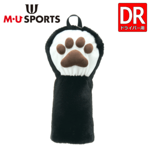 M・U SPORTS ふわふわボア 肉球 ドライバー ヘッドカバー 703J2502【MUスポーツ】【DR用】【ブラック】【HeadCover】