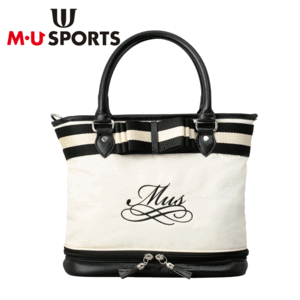 M・U SPORTS ロゴ刺繍二段 ポーチ 703H1002【MUスポーツ】【カートバッグ】【ポーチ】【ブラック】【GolfBag】