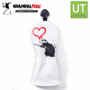 BRANDALISED ユーティリティ用 ヘッドカバー BAHC-01【BANKSY】【バンクシー】【UT用】【Love Rat】【HeadCover】