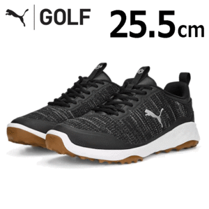 PUMA FUISON PRO 377041 【プーマ】【スパイクレス】【サイズ：25.5cm】【カラー：03 Black/Silver】【GolfShoes】