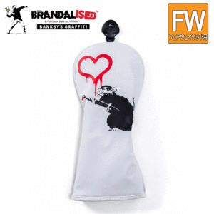 BRANDALISED フェアウェイウッド用 ヘッドカバー BAHC-01【BANKSY】【バンクシー】【FW用】【Love Rat】【HeadCover】
