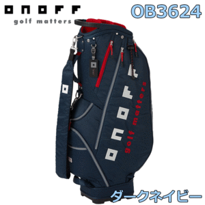 ONOFF Caddie Bag OB3624 【オノフ】【軽量】【キャディバッグ】【カートバッグ】【9.0型】【ダークネイビー】【CaddyBag】