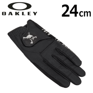 OAKLEY FOS901696 SKULL GOLF GLOVE 18.0【オークリー】【ゴルフグローブ】【左手用】【02E/Blackout】【24cｍ】【Glove】