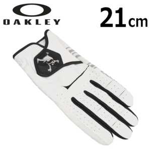 OAKLEY FOS901696 SKULL GOLF GLOVE 18.0【オークリー】【ゴルフグローブ】【左手用】【100/White】【21cｍ】【Glove】