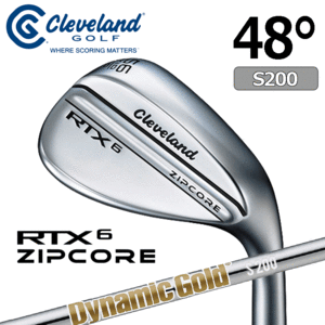 Cleveland Golf RTX 6 ZIPCORE【クリーブランド】【RTX】【ジップコア】【ツアーサテン】【DynamicGold/S200】【ロフト：48度(Mid)】