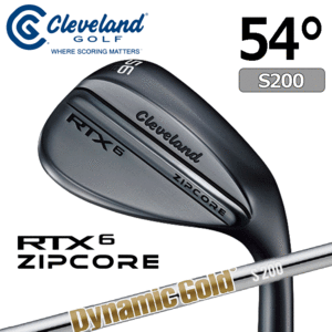 Cleveland Golf RTX 6 ZIPCORE【クリーブランド】【RTX】【ジップコア】【ブラックサテン】【DynamicGold/S200】【ロフト：54度(Mid)】