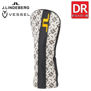 J.LINDBERG × VESSEL ドライバー用 ヘッドカバー 073-97901【Jリンドバーグ】【ゴルフ】【DR用】【Yellow】【HeadCover】