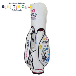 BLUE TEE GOLF HI HAWAII エナメル キャディバッグ 9型 BTG-CB020 【ブルーティーゴルフ】【ホワイト】【CaddyBag】