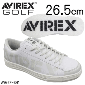 AVIREX GOLF ゴルフシューズ AVG2F-SH1【アヴィレックス】【ゴルフ】【スパイクレス】【グレー】【26.5cm】