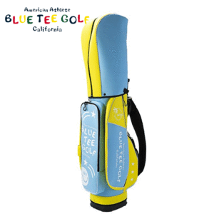 BLUE TEE GOLF ストレッチ 2トーン キャディバッグ 9型 BTG-CB017 【ブルーティーゴルフ】【サックス/イエロー】【CaddyBag】