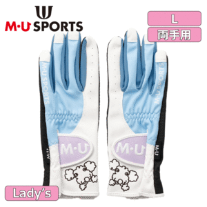 [ женский ]M*U SPORTS обе рука перчатка 703Q1802[MU спорт ][ слоновая кость ][L размер ][GolfGlove]