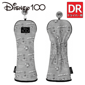 Disney100 ドライバー用 ヘッドカバー 73220-430-001【ディズニー】【100周年】【数量限定】【DR用】【モノクロ】【HeadCover】