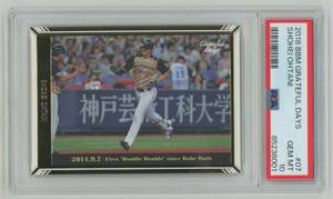 【PSA10 GEM MINT】大谷翔平 北海道日本ハムファイターズ 2018 BBM Grateful Days レギュラーカード #07 Dodgers ドジャース