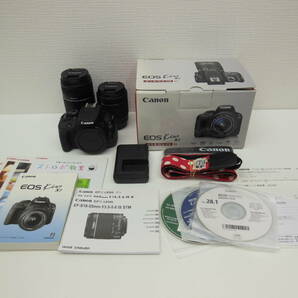 カメラ祭 キャノン EOS Kiss X7 キット 美品 保管品 Canon EF-S 18-55mm 1:3.5-5.6 IS STM EF-S 55-250mm 1:4-5.6 IS Ⅱ デジタル一眼レフの画像1