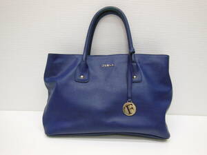  brand festival bag festival Furla handbag storage goods FURLA leather navy lady's tote bag 