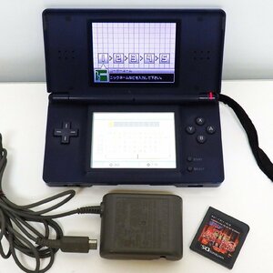 通電確認済み ジャンク扱い 任天堂 Nintendo DS Lite ネイビー ゲームソフトセット 世界樹の迷宮 DSLite ニンテンドー○P