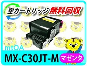 シャープ用 リサイクルトナーカートリッジ MX-C30JT-M マゼンタ 【4本セット】 再生品