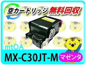 シャープ用 リサイクルトナーカートリッジ MX-C30JT-M マゼンタ 【2本セット】 再生品