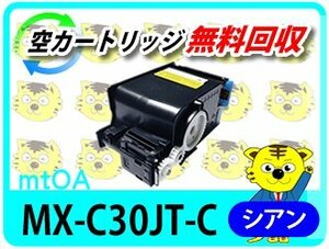 シャープ用 リサイクルトナーカートリッジ MX-C30JT-C シアン 【4本セット】 再生品