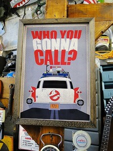 ポスターフレーム　（ゴーストバスターズ/WHO YOU GONNA CALL?）　■　アメリカン雑貨　アメリカ雑貨